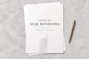 umowa na sesję biznesową wzór pdf