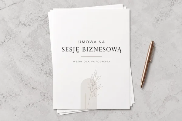 umowa na sesję biznesową wzór pdf